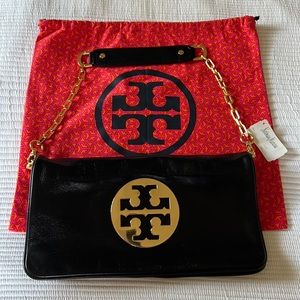NWT Black Tory Burch Bifold Shoulder Bag